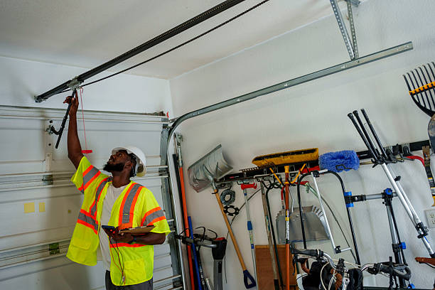 Professional Garage Door Roller Replacement technician working in Thunderbolt, GA